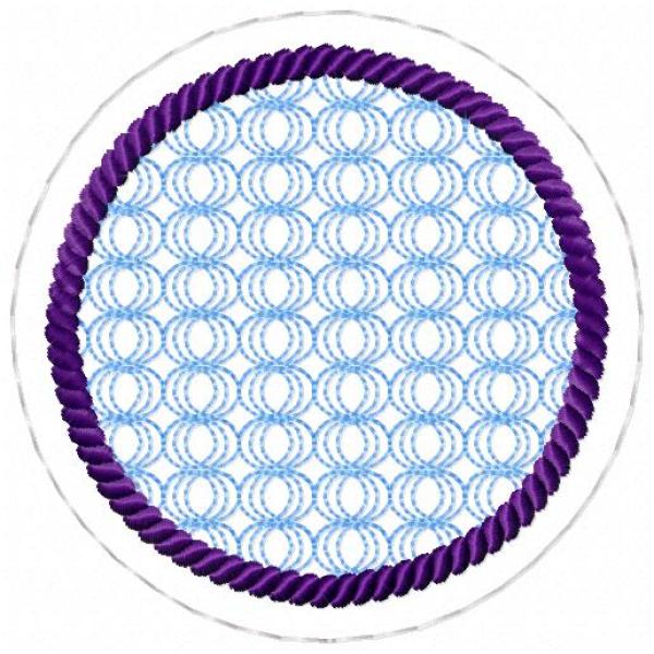ITH-Stickdatei MugRug Untersetzer Einzeldatei für 10x10 cm